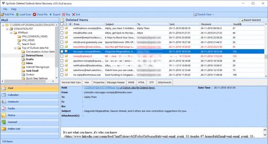 SysTools Outlook Deleted Items Recovery(刪除郵件恢復(fù)工具)