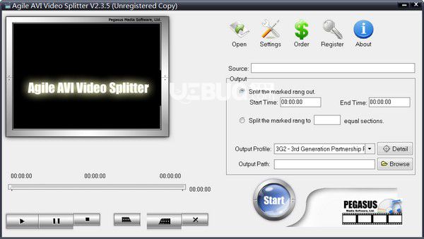 Agile AVI Video Splitter(avi視頻分割工具)