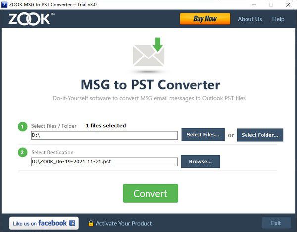 ZOOK MSG to PST Converter v3.0免費版【2】