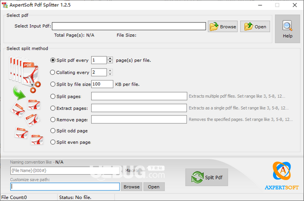 Axpertsoft PDF Splitter(PDF分割器)