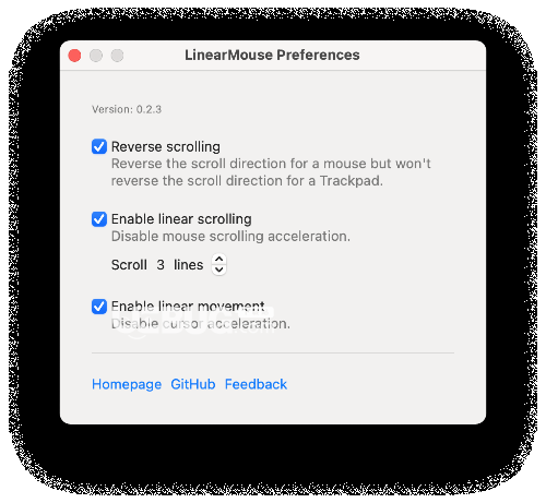 LinearMouse Mac版