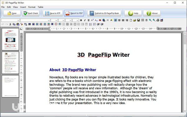 3DPageFlip Writer(文字處理工具)