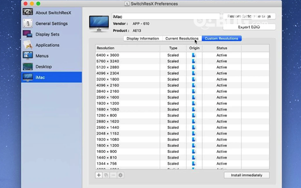 SwitchResX for mac