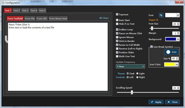 News Ticker(水平滾動(dòng)條軟件)v1.12免費(fèi)版【2】