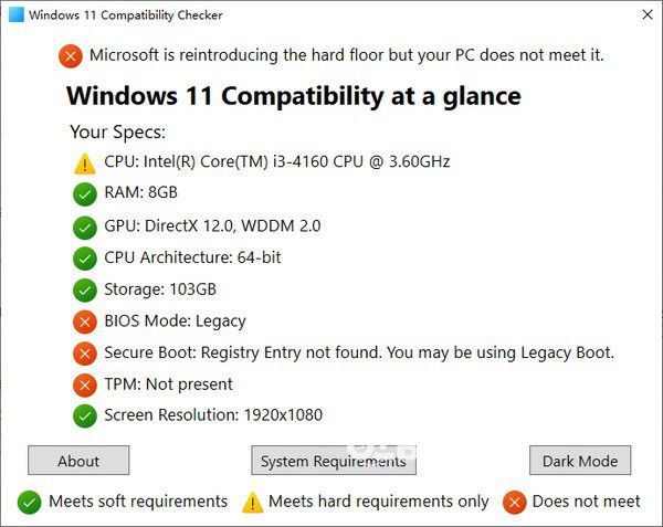 Windows 11 Compatibility Checker(win11升級檢測工具)