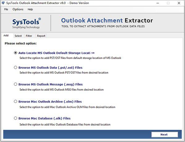 SysTools Outlook Attachment Extractor(郵件附件提取工具)