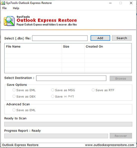 SysTools Outlook Express Restore(電子郵件恢復軟件)