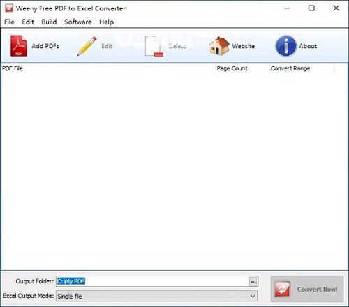 Weeny Free PDF to Excel Converter(PDF文件轉(zhuǎn)換工具)