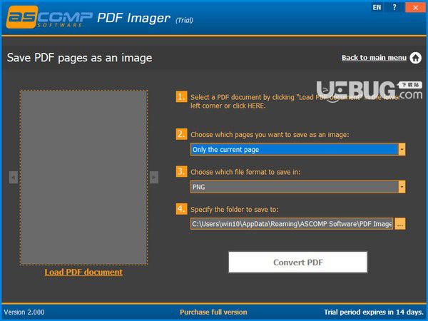 ASCOMP PDF Imager(PDF圖片轉(zhuǎn)換器)v2.0免費(fèi)版【2】