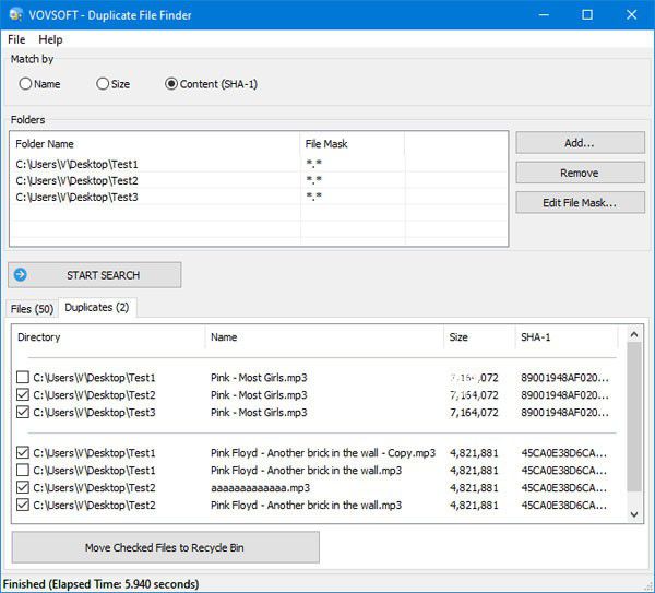 VovSoft Duplicate File Finder(重復(fù)文件查找器)