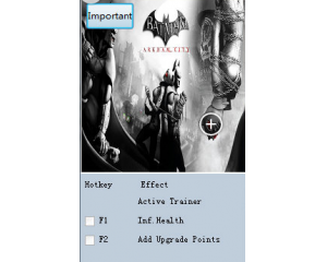 《蝙蝠俠阿甘之城》修改器v1.1 +2 中文版
