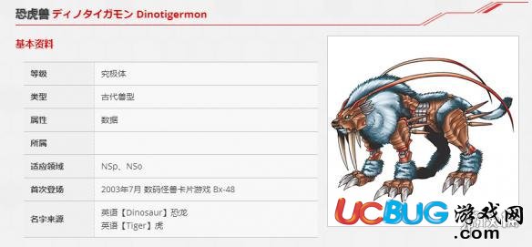 數(shù)碼寶貝rearise恐虎獸圖鑒 恐虎獸資料技能大全