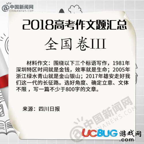 2018年全國(guó)8套卷高考語(yǔ)文作文題目匯總大全